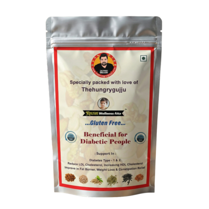 Hungry Gujju Wellness Atta – 100% Gluten-Free | Low GI Flour for Diabetes & Weight Management (1 Kg)